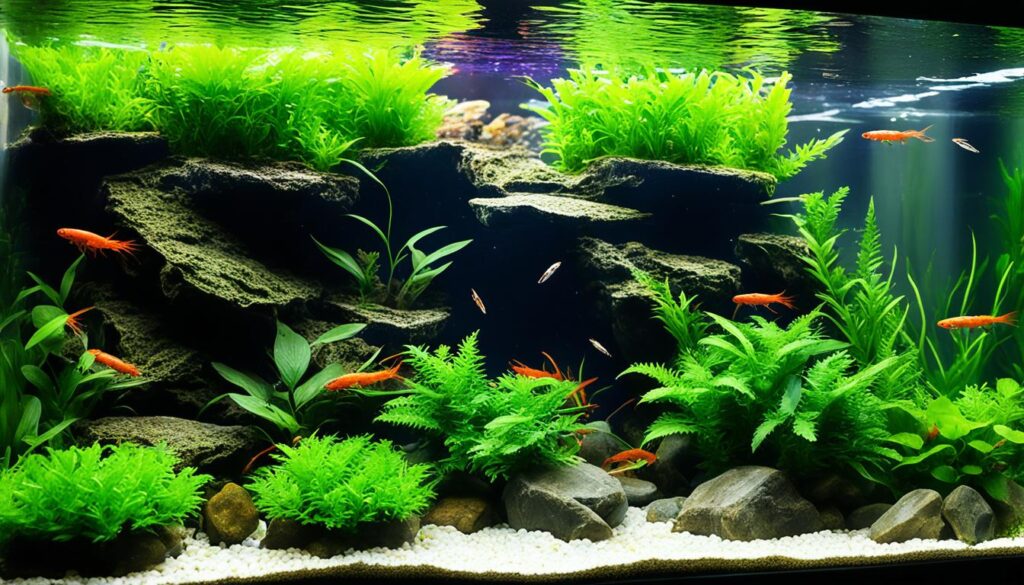Freshwater shrimp tank setup