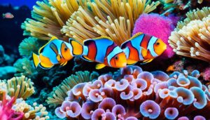 pink skunk clownfish in natural habitat