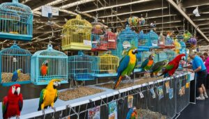 Diverse range of bird show vendors